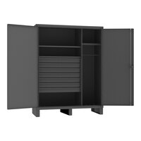 Durham Mfg 60" x 24" x 78" 12 Gauge Steel 3-Shelf Wardrobe Cabinet with 7 Drawers HDWC246078-7M95