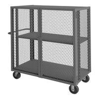 Durham Mfg 30" x 48" 14 Gauge Steel Adjustable 2-Shelf Cage Truck HTL-3048-DD-1AS-95