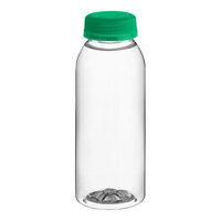 Captiva Containers 8 oz. Round PET Clear Juice Bottle with Green Lid - 320/Case