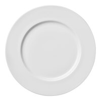 Luzerne Sentosa by 1880 Hospitality 10 5/8" Bright White Porcelain Wide Rim Plate - 12/Case