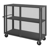 Durham Mfg 30" x 60" 14 Gauge Steel Adjustable 2-Shelf Cage Truck HTL-3060-DD-1AS-95