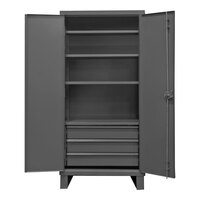Durham Mfg 36" x 24" x 78" 12 Gauge Steel 4-Shelf Storage Cabinet with 3 Drawers HDCD243678-3B95