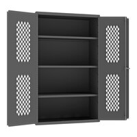 Durham Mfg 36" x 24" x 72" 14 Gauge Steel 3-Shelf Storage Cabinet with Ventilated Doors EMDC-362472-95