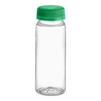 Captiva Containers 4 oz. Round PET Clear Energy Bottle with Green Lid - 650/Case