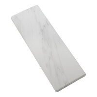 American Metalcraft 24" x 8 3/4" x 5/8" White Marble Melamine Serving Platter