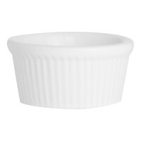 Varick A La Carte from Steelite International 4.5 oz. Bright White Fluted Ramekin - 36/Case