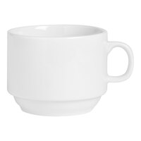 Varick Classic Cafe from Steelite International 11.25 oz. Bright White Stack Cappuccino Cup - 12/Case