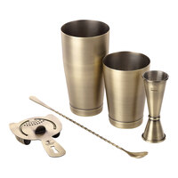 Barfly® Basic 5-Piece Antique Gold Cocktail Kit M37101ANG