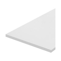 UDIZINE WBSH21WH-5 24" x 12" x 3/4" White Melamine MDF Shelf with Wood Finish for Retail Clothing Displays - 5/Pack