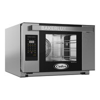 Cadco Bakerlux Station XAFT-04HS-LD 4-Shelf Half Size Heavy-Duty Digital Countertop Convection Oven with LED Control Panel - 208-240V