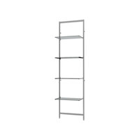 UDIZINE Vertik 26" x 92" White Wall-Mount 1-Section Retail Clothing Display for (4) 14" - 16" Shelves WBVRK2WH-B4