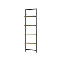 UDIZINE Vertik 26" x 92" Black Wall-Mount 1-Section Retail Clothing Display for (4) 10" - 12" Shelves WBVRK1DB-B4