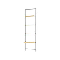 UDIZINE Vertik 26" x 92" White Wall-Mount 1-Section Retail Clothing Display for (4) 10" - 12" Shelves WBVRK1WH-B4