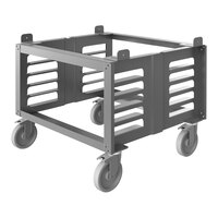 Cadco OST-195-CS Heavy-Duty Aluminum Oven Stand with Casters for Stacked Full Size Convection Ovens