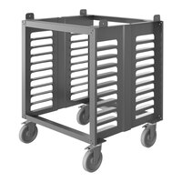 Cadco OST-195-C Heavy-Duty Aluminum Oven Stand with Casters for Full Size Convection Ovens