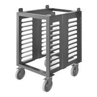 Cadco OST-34A-C Heavy-Duty Aluminum Oven Stand with Casters for Half Size Convection Ovens