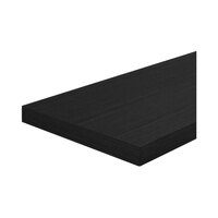 UDIZINE WBSH21BK-5 24" x 12" x 3/4" Black Melamine MDF Shelf with Wood Finish for Retail Clothing Displays - 5/Pack