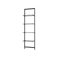 UDIZINE Vertik 26" x 92" Black Wall-Mount 1-Section Retail Clothing Display for (4) 14" - 16" Shelves WBVRK2DB-B4