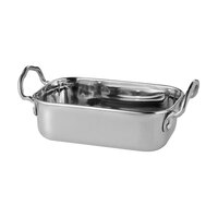 APS Snackholder 5 1/2" x 3 1/2" Rectangular Stainless Steel Mini Serving Pan