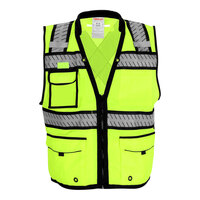 Tingley Type R Class 2 Hi-Vis Lime Surveyor's Mesh Safety Vest with X-Back Reflective Tape V71832C.2X-3X - 2X / 3X