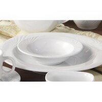 CAC RSV-11 Roosevelt 5.5 oz. Super White Porcelain Fruit / Monkey Dish - 36/Case