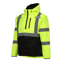 Tingley Optix Type R Class 3 Hi-Vis Lime Pullover Jacket with Black Panels J26322.4X - 4X