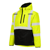 Tingley Optix Type R Class 3 Hi-Vis Lime Pullover Jacket with Black Panels J26322.2X - 2X