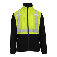 Tingley Phase 2 Type R Class 2 Hi-Vis Lime / Heavy Weight Black Fleece Jacket J73022.LG - Large