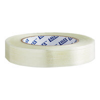 Lavex 1" x 60 Yard Clear General Purpose Fiberglass Reinforced Strapping Tape - 72/Case