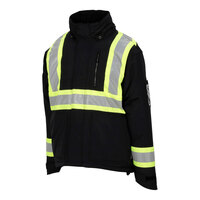 Tingley Bomber II Type O Class 1 Insulated Enhanced Visibility Black Jacket with Detachable Hood J26123C.3X - 3X
