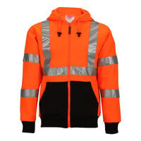 Tingley Job Sight Type R Class 3 Hi-Vis Orange Zip-Up Sweatshirt S78129.4X - 4X