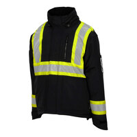 Tingley Cold Gear Type O Class 1 Insulated Enhanced Visibility Black Jacket with Detachable Hood J28123C