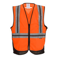 Tingley Type R Class 2 Hi-Vis Orange Mesh Safety Vest with X-Back Reflective Tape V73429C.S-M - Small / Medium