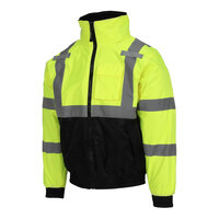 Tingley Bomber 3.1 Type R Class 3 Hi-Vis Lime Jacket with Black Panels and Bomber 3.1 Jacket Liner J26172