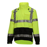 Tingley Icon LTE Type R Class 3 Hi-Vis Lime Jacket with Black Panels J27122.3X - 3X