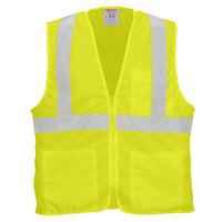 Tingley Job Sight Type R Class 2 Hi-Vis Lime Mesh Safety Vest with Zipper Closure V70632