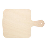 VerTerra 8" Medium Square Compostable Single-Use Balsa Wood Cheese Board - 100/Case