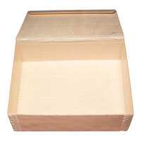 VerTerra 11" x 8" x 3" Collapsible Balsa Wood Catering Box with Attached Lid - 100/Case