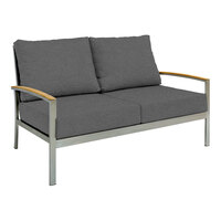 Three Birds Casual Avanti Charcoal Deep Seating 2-Seater Sofa