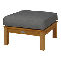 Three Birds Casual Monterey Teak Charcoal Ottoman