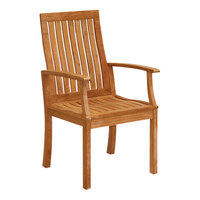 Three Birds Casual Monterey Teak Outdoor Dining Arm Chair