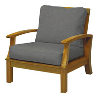 Three Birds Casual Monterey Teak Charcoal Deep Seating Arm Chair