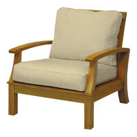 Three Birds Casual Monterey Teak Sand Deep Seating Arm Chair