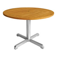 Three Birds Casual Avanti 30" Round Teak Pedestal Table