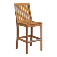 Three Birds Casual Monterey Teak Outdoor Bar Chair