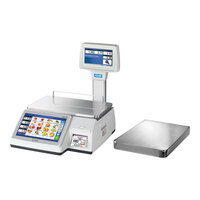 CAS CL7200PH-300W CL7200 Series 300 lb. Wireless Customer-Facing Touchscreen Label Printing Scale with Remote Platform and Ethernet Capability - Legal for Trade