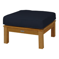 Three Birds Casual Monterey Teak Navy Ottoman