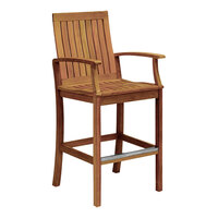 Three Birds Casual Monterey Teak Outdoor Bar Arm Chair