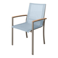 Three Birds Casual Avanti Teak Stacking Arm Chair