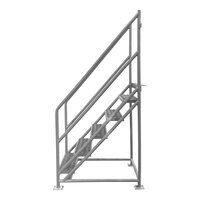 Ballymore 27" 5-Step Steel Crossover Ladder Stair Section with Expanded Metal Tread CS527 - 2/Set